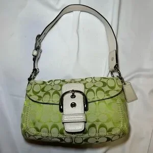 Coach | Bags | Insane Vintage Y2k Lime Green Bag With White